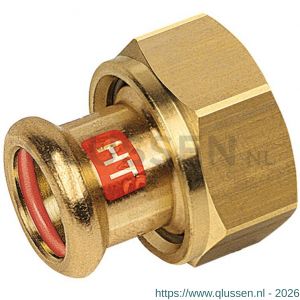 Bonfix M-Press RK roodkoper Solar 2 delige koppeling 1 inch binnendraad x 18 mm 602811