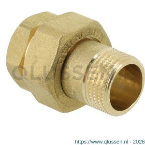 Bonfix 3-delige rechte koppeling 3/8 inch binnendraad x 3/8 inch buitendraad 70260