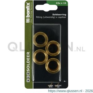 Bonfix blister capillair soldeerring 22U x 15 mm 4 stuks 805215