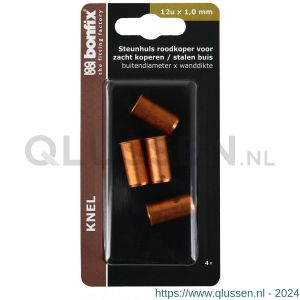 Bonfix blister roodkoperen steunhuls 12 mm 4 stuks 806705