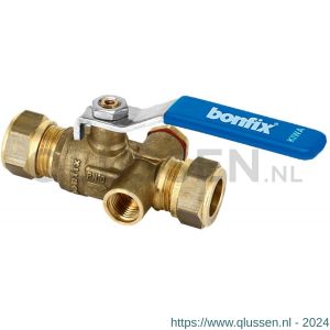 Bonfix kogelstopkraan 22x22 mm knel met aftap 806815