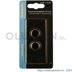 Bonfix blister kraanverlengstuk 3/8 inch binnendraad x 3/8 inch buitendraad 10 mm 2 stuks 811705