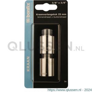 Bonfix blister kraanverlengstuk 3/8 inch binnendraad x 3/8 inch buitendraad 25 mm 2 stuks 811715