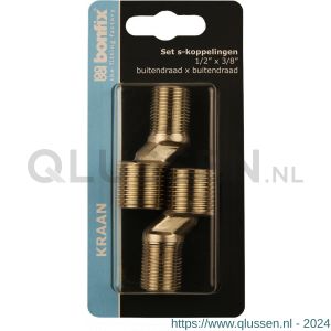 Bonfix blister losse S-koppeling 1/2x3/8 inch 2 stuks 812505