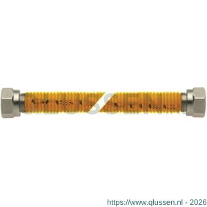 Bonfix universele gele RVS gasslangset 40 cm 81603