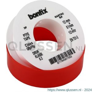 Bonfix Gastec QA tape 12 mm x 0,10x12 m drukklasse 0,2 81705