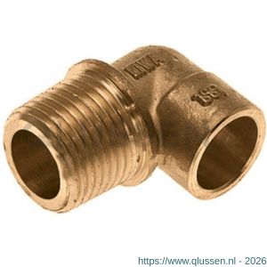 Bonfix soldeer verloopknie 1/2 inch buitendraad x 15 mm 829105