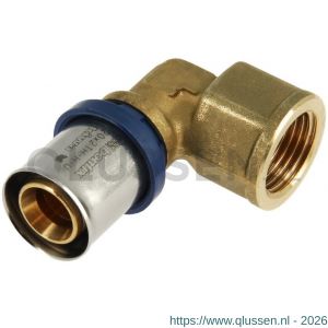 Bonfix Alu-pers knie 1/2 inch binnendraad x 20 mm 837110