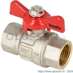 Bonfix kogelkraan 3/4 inch binnendraad x 3/4 inch binnendraad met vlindergreep rood 92165