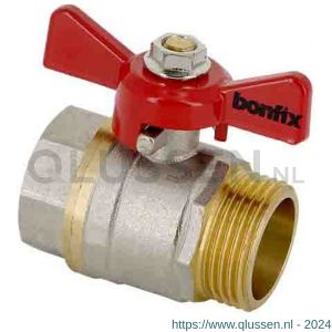 Bonfix kogelkraan 1/4 inch binnendraad x 1/4 inch buitendraad met vlindergreep 92315