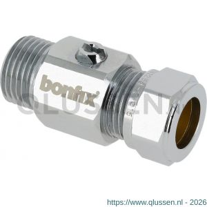 Bonfix kogelstopkraan knel 3/8 inch x 15 mm schroevendraaier 93678