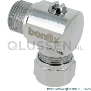 Bonfix kogelstopkraan haaks knel 3/8 inch x 12 mm (schroevendraaier) 93685