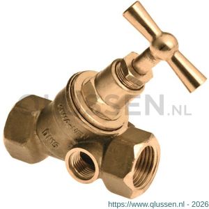 Bonfix stopkraan 1/2x1/2 inch binnendraad met aftap 96905