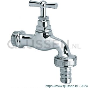 Bonfix sanitaire tapkraan verchroomd met kruk en wartel 1/2 inch 98105