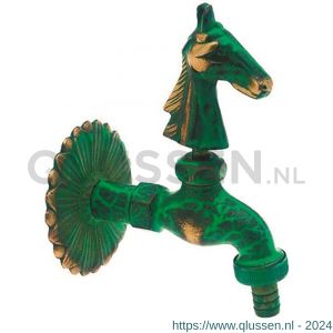 Bonfix gepatineerde nostalgische tapkraan 1/2 inch met paard 98940