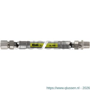 Bonfix superieure RVS gasslang 1/2 inch binnendraad x buitendraad 75 cm 99733