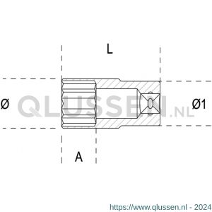 Beta 920AS/L dopsleutel 1/2 inch zeskant lang model 1.1/16 inch 920AS-L 1.1/16 009200364