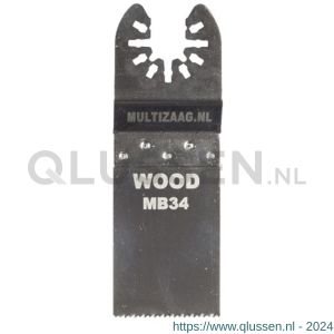 Multizaag MB34 zaagblad standaard Universeel hout 30 mm breed 40 mm lang blister 5 stuks UNI MB34 BL5