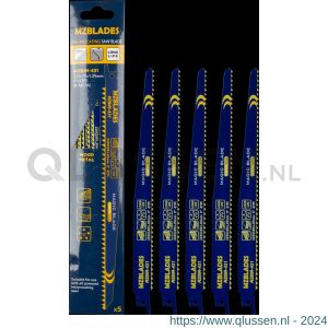 Multizaag MZBIM-431 reciprozaagblad bi-metaal Universeel breedte 19 mm TPI 4,3 lengte 225 mm dikte 1,25 mm UNI MZBIM-431