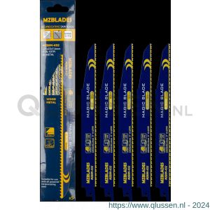 Multizaag MZBIM-432 reciprozaagblad bi-metaal Universeel breedte 19 mm TPI 2,5-3,2 lengte 225 mm dikte 1,6 mm UNI MZBIM-432