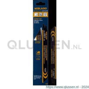 Multizaag MZBIM-442 reciprozaagblad bi-metaal Universeel breedte 19 mm TPI 2,5 lengte 200 mm dikte 1,25 mm UNI MZBIM-442