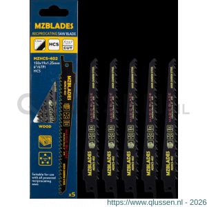 Multizaag MZHCS-402 reciprozaagblad Universeel hout breedte 19 mm TPI 4,3 lengte 152 mm dikte 1,25 mm UNI MZHCS-402