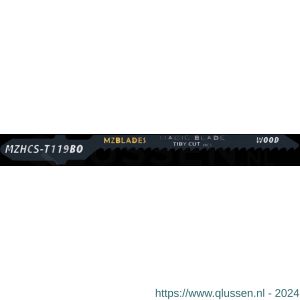 Multizaag MZBlades MZHCS-T119BO decoupeerzaagblad Universeel hout tandafstand 2 mm lengte 83 mm dikte 1,5 mm UNI MZHCS-T119BO