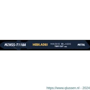 Multizaag MZBlades MZHSS-T118A decoupeerzaagblad bi-metaal Universeel gegolfd-gefreesd tandafstand 1,1-1,5 mm lengte 92 mm dikte 1,5 mm UNI MZHSS-T118A