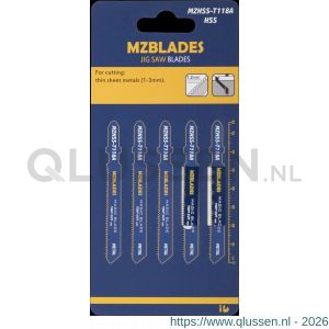 Multizaag MZBlades MZHSS-T118A decoupeerzaagblad bi-metaal Universeel gegolfd-gefreesd tandafstand 1,1-1,5 mm lengte 92 mm dikte 1,5 mm UNI MZHSS-T118A