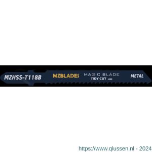 Multizaag MZBlades MZHSS-T118B decoupeerzaagblad bi-metaal Universeel tandafstand 1,9-2,3 mm lengte 92 mm dikte 1,5 mm UNI MZHSS-T118B