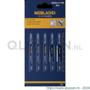 Multizaag MZBlades MZHSS-T118B decoupeerzaagblad bi-metaal Universeel tandafstand 1,9-2,3 mm lengte 92 mm dikte 1,5 mm UNI MZHSS-T118B