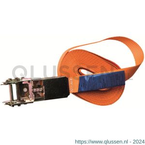 Deltasling omsnoerband met ratel 25 mm x 10 m 500 daN oranje CO.SR.025.10.OR