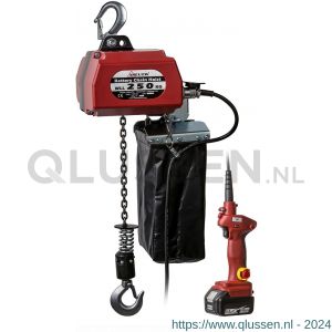 Delta batterij kettingtakel 18 V DC 0,25 ton 10 m hijshoogte CZ.0.DBH.250.10