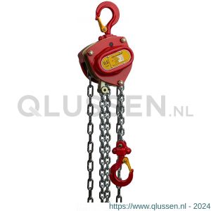 Delta Red Premium handkettingtakel met overlastbeveiliging 0,5 ton met 6 m hijshoogte DR.0.04400506.OP