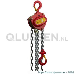 Delta Red Premium handkettingtakel met overlastbeveiliging 1 ton met 3 m hijshoogte DR.0.04401003.OP