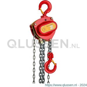 Delta Red Premium handkettingtakel 1,5 ton met 10 m hijshoogte DR.0.04101510