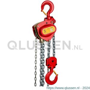 Delta Red Premium handkettingtakel 3 ton met 6 m hijshoogte DR.0.04103006