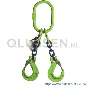 Deltalock Grade 100 hijsketting 2-sprong 13 mm x 1 m klephaak WLL gebaseerd op 0-45 graden YE.10.2SK.13.010