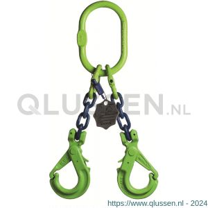 Deltalock Grade 100 hijsketting 2-sprong 13 mm x 2 m veiligheidshaak WLL gebaseerd op 0-45 graden YE.10.2SV.13.020