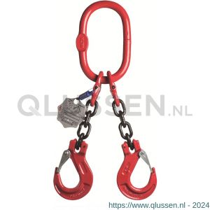 Deltalock Grade 80 hijsketting 2-sprong 10 mm x 2 m klephaak WLL gebaseerd op 0-45 graden YE.8.2SK.10.020