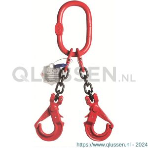 Deltalock Grade 80 hijsketting 2-sprong 10 mm x 2 m veiligheidshaak WLL gebaseerd op 0-45 graden YE.8.2SV.10.020