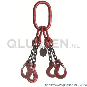 Deltalock Grade 80 hijsketting 4-sprong 13 mm x 1 m klephaak WLL gebaseerd op 0-45 graden YE.8.4SK.13.010