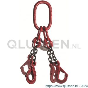 Deltalock Grade 80 hijsketting 4-sprong 13 mm x 2 m veiligheidshaak WLL gebaseerd op 0-45 graden YE.8.4SV.13.020